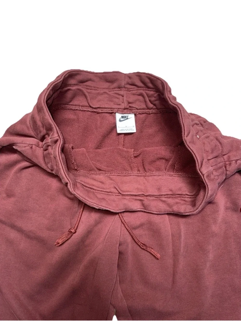 Nike Women’s Sweat Pants Singed Waste Flared Leg Burgundy Size Large